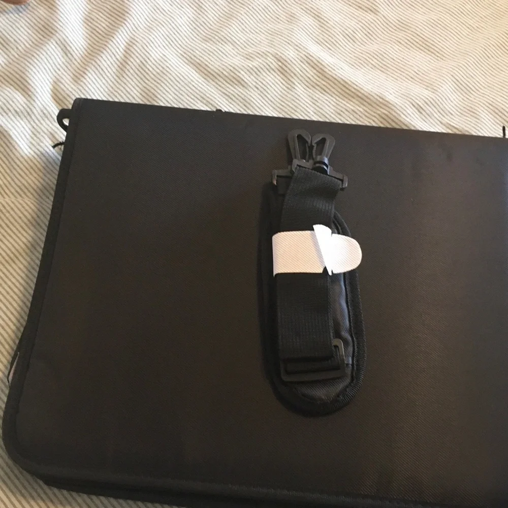 Stylish Black and Gray 3 Rings zipper binder